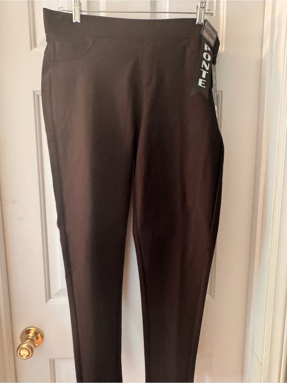 Kay Unger Black Slimming Ponte Leggings